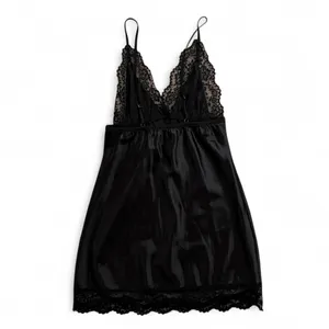 Black Floral Lace Babydoll Nightgown – Size S thumbnail 2