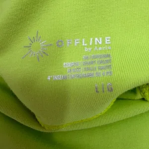 OFFLINE by Aerie‎ Bike Shorts Women L Lime Green Activewear Pilates Gym Sporty thumbnail 3