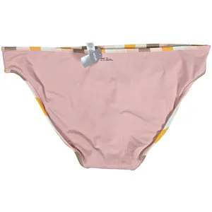 Aerie Ribbed Stripe Bikini Bottoms Ivory Gold Neutral Tan Size XXL‎ thumbnail 4