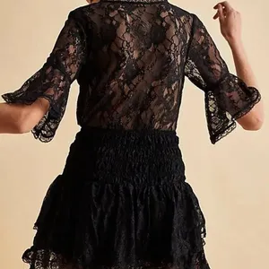 Free People Reversible Lala Lace Mini Dress Black Size‎ Small NWT MSRP $128 thumbnail 3