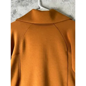 Spanx AirEssentials Half Zip Pullover Butterscotch Orange Soft Lounge Top Small thumbnail 4