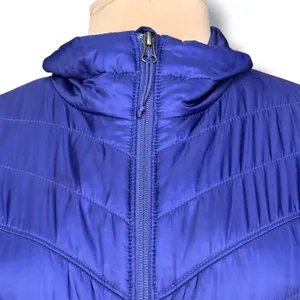 Columbia Omni-Heat Puffer Jacket Womens Medium Purple Quilted Full Zip Coat thumbnail 2