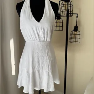 Altar’d State White Halter Mini Dress S Backless Summer Bridal Boho thumbnail 3