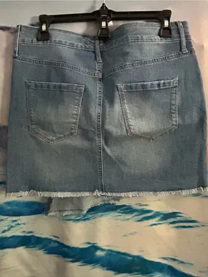 Energie Women's Blue Denim Button-Front Mini Jean Skirt SZ 11 NWT thumbnail 2