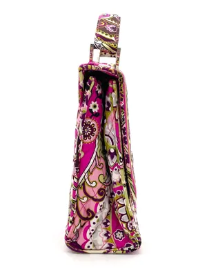 Vera Bradley Julia Crossbody Very Berry Paisley Pink Purple Quilted Retired Bag thumbnail 4