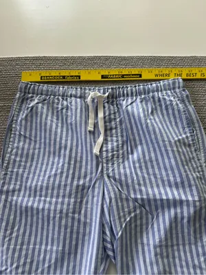GAP Blue Striped Cotton Elastic Waist Drawstring Pajama Pants Sz Medium thumbnail 8