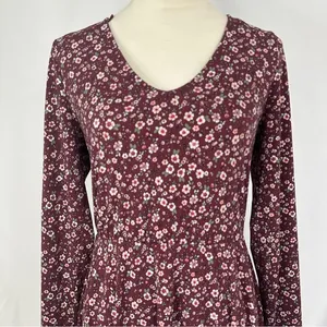 Aeropostale Dress Floral Womens Size XL Crisscross Back Long‎ Sleeve Midi Dress thumbnail 2