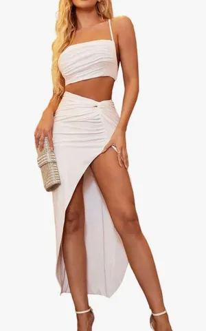 Amazon White Two-Piece Matching Set thumbnail 1