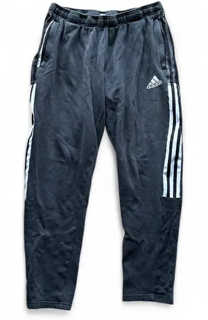 adidas black and white jogger sweatpants thumbnail 1