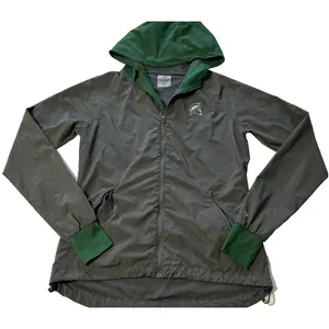 Colosseum Michigan State Spartans Women's M Gray Full Zip Hoodie Windbreaker thumbnail 2