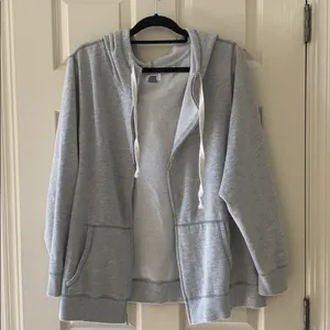 Old Navy light gray zip up hoodie size XXL thumbnail 5