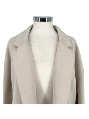 Blanknyc Keep Me Company Beige Open Front Long Minimalist Coat Size Size Small thumbnail 11