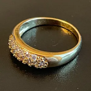Cute Austrian crystal 18k gold plated ring thumbnail 3
