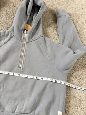 Vuori Women’s Restore Half Zip Hoodie Sweatshirt Pullover in Blue S thumbnail 10
