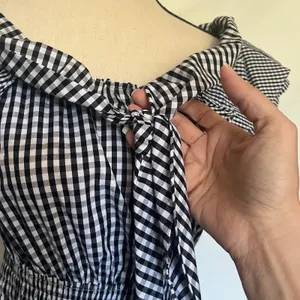 Her Entire Name Says Grace Gingham Dress Sz S Ruffle Cottage Coquette Prairie thumbnail 5