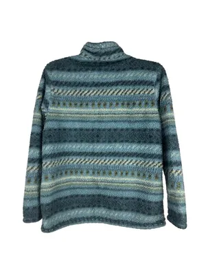 Home Free Illinois Sherpa Pullover Fleece Sweater Mens Large Striped Pattern thumbnail 5
