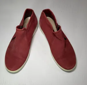 Ecco Women’s Slip-On Ankle Booties in Red Suede thumbnail 1
