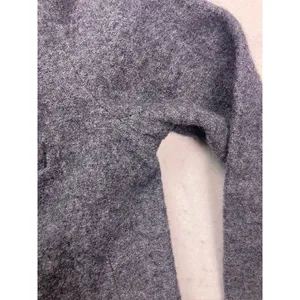 Jones New York‎ Blazer Women Medium Gray 100% Wool Knit Button Front Jacket thumbnail 7