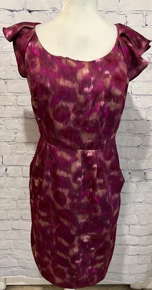 Ann Taylor Loft Purple Dress Size 4 thumbnail 1