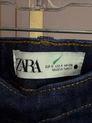Zara Blue Denim Maxi Skirt High Rise Straight Column Long Jean Skirt. Size S thumbnail 7