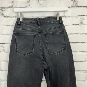 Y2K Cotton On High Rise Stretch Mom Jeans Black Distressed Preppy Size 4 Grunge thumbnail 9