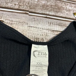 Zyia Ripped Black Sleeveless Tank Top thumbnail 3