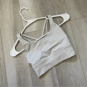 Lululemon Energy Bra long line strappy sports womens Gray size 2 medium support thumbnail 3