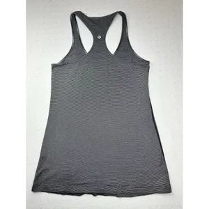 Lululemon Cool Racerback II Tank Top Gray Micro-Stripe | Size S thumbnail 5