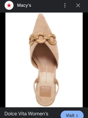 DOLCE VITA Haylee Slingback Pointed Toe Pump suede tan $140 summer 90s party thumbnail 3