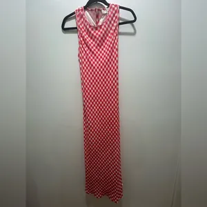 WAYF Midi Lined dress red and white gingham pattern contemporary Size small thumbnail 9