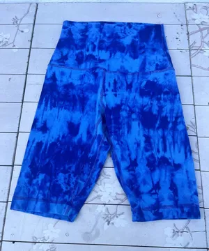 lululemon athletica Blue Tie-Dye Bike Shorts thumbnail 1