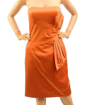 Max & Cleo Cocktail Formal Dress Size 4 Semi-formal Burnt Orange‎ Necter thumbnail 1