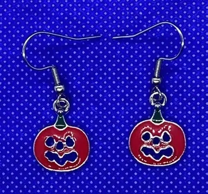 New pumpkin earrings‎ cute little pumpkin drop dangle earrings teacher librarian thumbnail 1