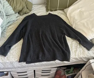 Aerie Dark Gray Crewneck Sweater thumbnail 2