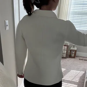 Amanda & Chelsea Cream Knit Suit Jacket thumbnail 3