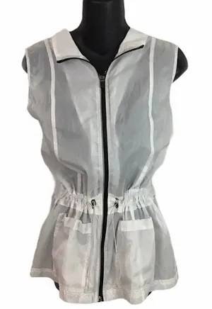 Fabletics Yoga Nylon Sleeveless Zippered Best Jacket Size Small thumbnail 1
