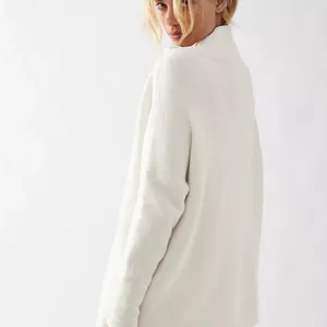 Free People mock neck sweater ribbed Ottoman Slouchy Tunic ecru loose parke thumbnail 7