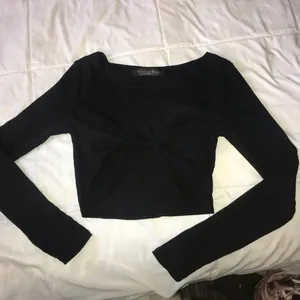 White Fox Front tied crop top thumbnail 3