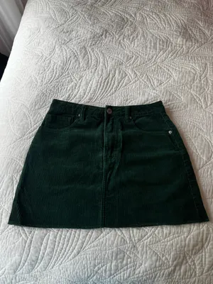 Forever 21 Dark Green Corduroy Mini Skirt thumbnail 3