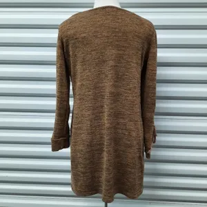 Tacera Womens Knit Sweater Dress Size Small Brown Coastal Cowgirl Fall Boho Chic thumbnail 5