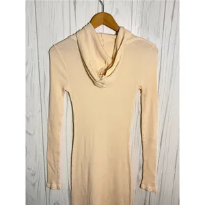 FREE PEOPLE FREE-EST Andrea Thermal‎ Hooded Funnel Maxi Dress, Small ($108) thumbnail 5