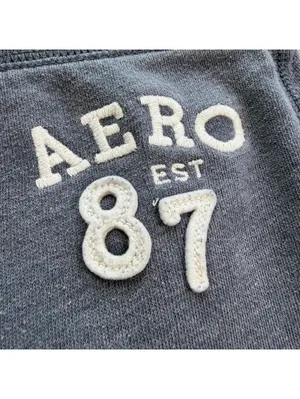 Aeropostale Aero 87 Gray Jogger Sweatpants Womens XS Fleece Drawstring Lounge thumbnail 6