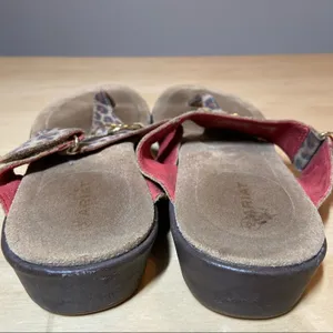 Ariat Poolside Sandals Leather Thong Wedge Cheetah Leopard Ring Padded Brown 9.5 thumbnail 4