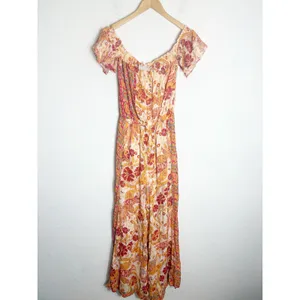 NWT Free People Carmen Jumpsuit Off Shoulder Floral Wide Leg Size Small Bohemian thumbnail 4