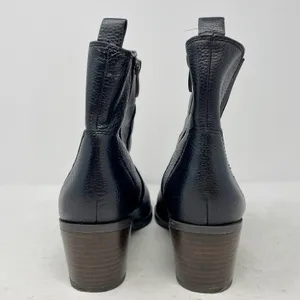 Franco Sarto Black Leather Sager Heeled Chelsea Boots Size 9.5 thumbnail 4