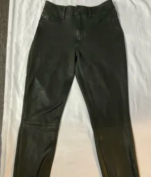 7 For All Mankind Metallic Coated High Rise Skinny Jean 28 Goth Punk Rocker Rave thumbnail 1