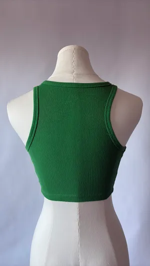 Wild Fable Green Crop Tank Top thumbnail 2