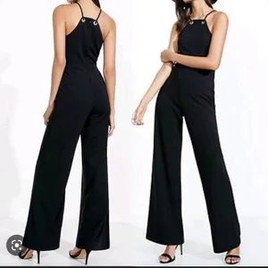 Express black business casual wide leg Jumpsuit thumbnail 4