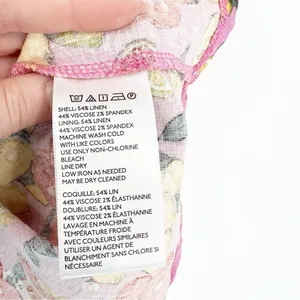 Urban Outfitters Colette Fruity Linen Blend Mini Dress M Pink thumbnail 6