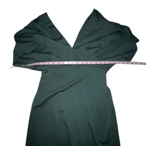 NWT Banana Republic Soraya Butterfly Sleeve Midi Dress Hunter Green Size 8 Vneck thumbnail 7